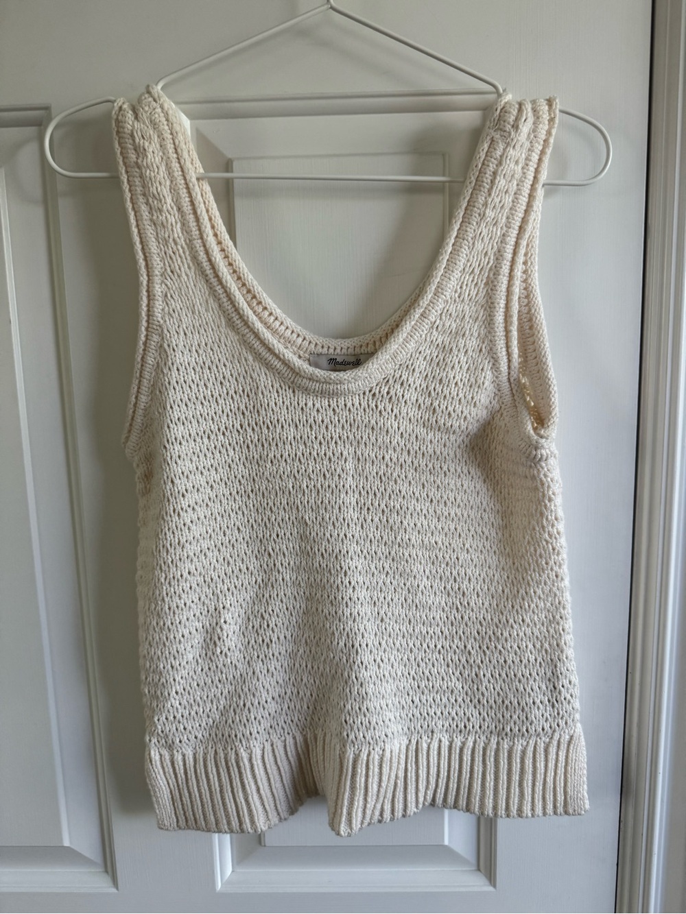 Madewell Cream Open-Knit Tank